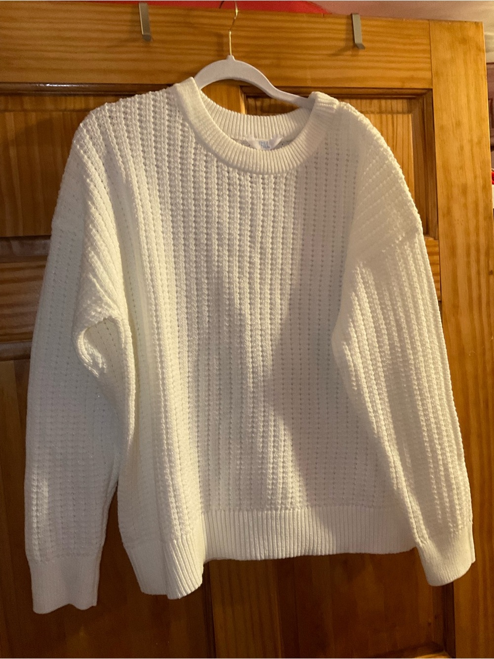 White oversized lightweight sweater